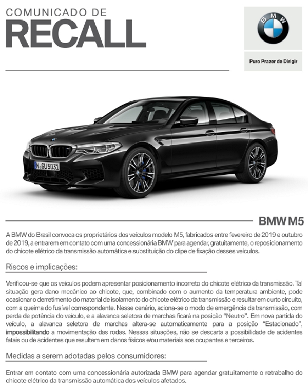 Recall BMW - Carros 2024